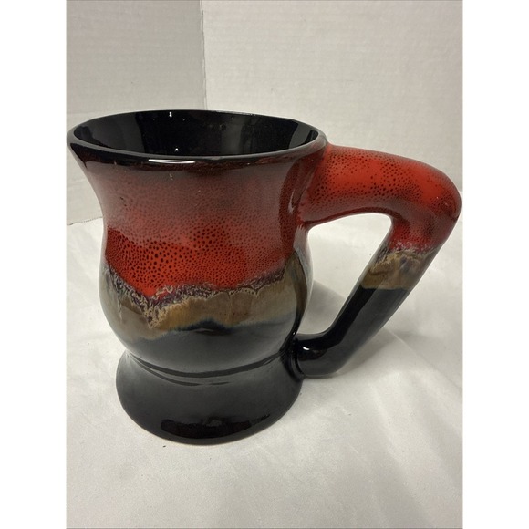 ALWAYS AZUL POTTERY Large Coffee Mug Azulscape Glaze Pipe Smoking Bowl Wake Bake - Picture 5 of 8